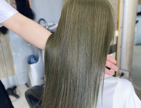 Tóc màu xanh khói đẹp 2024